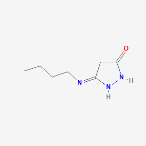 molecular formula C7H13N3O B13941022 3-(Butylamino)-1H-pyrazol-5(4H)-one 