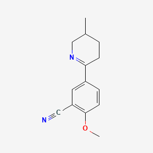 2-Methoxy-5-(3,4,5,6-tetrahydro-5-methyl-2-pyridinyl)benzonitrile