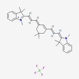 B1394103 2-((e)-3-(5,5-Dimethyl-3-[(e)-3-(1,3,3-trimethyl-1,3-dihydro-2h-indol-2-ylidene)-1-propenyl]-2-cyclohexen-1-ylidene)-1-propenyl)-1,3,3-trimethyl-3h-indolium tetrafluoroborate CAS No. 410536-44-6