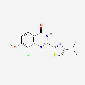 8-Chloro-2-(4-isopropyl-thiazol-2-yl)-7-methoxy-quinazolin-4-ol