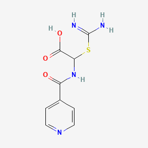 molecular formula C9H10N4O3S B13941048 Acetic acid, isonicotinamido guanylmercapto- CAS No. 63906-37-6