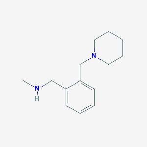 B1394105 N-methyl-1-[2-(piperidin-1-ylmethyl)phenyl]methanamine CAS No. 920462-26-6