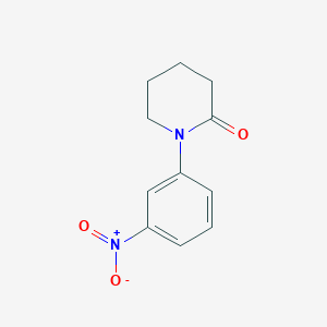 molecular formula C11H12N2O3 B1394108 1-(3-硝基苯基)哌啶-2-酮 CAS No. 132573-13-8