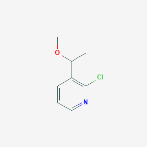 molecular formula C8H10ClNO B13941093 2-Chloro-3-(1-methoxyethyl)pyridine 