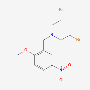 molecular formula C12H16Br2N2O3 B13941098 Benzylamine, N,N-bis(2-bromoethyl)-2-methoxy-5-nitro- CAS No. 56537-95-2