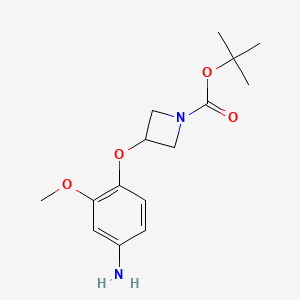 B1394111 Tert-butyl 3-(4-amino-2-methoxyphenoxy)azetidine-1-carboxylate CAS No. 960401-42-7