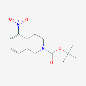 molecular formula C14H18N2O4 B1394112 叔丁基 5-硝基-3,4-二氢异喹啉-2(1H)-甲酸酯 CAS No. 397864-14-1