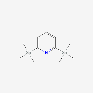 molecular formula C11H21NSn2 B13941121 Pyridine, 2,6-bis(trimethylstannyl)- CAS No. 82682-61-9