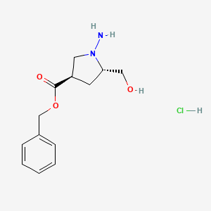 molecular formula C13H19ClN2O3 B13941128 (2S,4R)-2-hydroxymethyl-4-CBZ-amino Pyrrolidine hydrochloride 