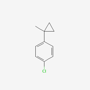 molecular formula C10H11Cl B13941166 Benzene, 1-chloro-4-(1-methylcyclopropyl)- CAS No. 63340-05-6