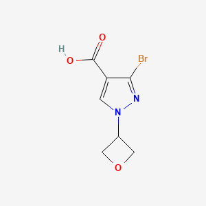 molecular formula C7H7BrN2O3 B13941223 3-bromo-1-(3-oxetanyl)-1H-Pyrazole-4-carboxylic acid 