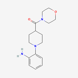 molecular formula C16H23N3O2 B13941277 [1-(2-Aminophenyl)-4-piperidinyl]-4-morpholinylmethanone 