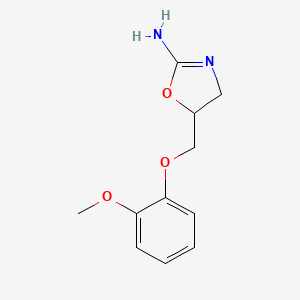 molecular formula C11H14N2O3 B13941284 2-Oxazolamine, 4,5-dihydro-5-[(2-methoxyphenoxy)methyl]- CAS No. 169137-09-1