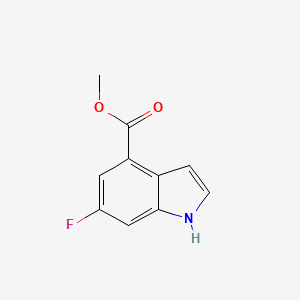 molecular formula C10H8FNO2 B1394132 6-氟-1H-吲哚-4-羧酸甲酯 CAS No. 1082040-43-4