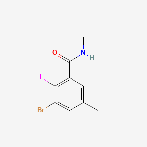 molecular formula C9H9BrINO B13941348 3-Bromo-2-iodo-N,5-dimethylbenzamide 