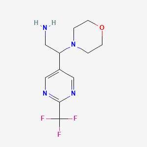molecular formula C11H15F3N4O B1394138 2-吗啉-2-(2-(三氟甲基)嘧啶-5-基)乙胺 CAS No. 1192570-20-9
