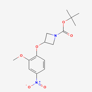 molecular formula C15H20N2O6 B1394139 叔丁基3-(2-甲氧基-4-硝基苯氧基)氮杂环丁烷-1-羧酸酯 CAS No. 960401-34-7
