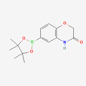 molecular formula C14H18BNO4 B1394148 6-(4,4,5,5-tetramethyl-1,3,2-dioxaborolan-2-yl)-2H-benzo[b][1,4]oxazin-3(4H)-one CAS No. 943994-02-3