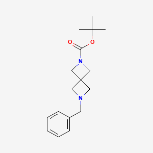 molecular formula C17H24N2O2 B1394154 叔丁基6-苄基-2,6-二氮杂螺[3.3]庚烷-2-羧酸酯 CAS No. 1167424-93-2