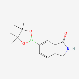 molecular formula C14H18BNO3 B1394165 6-(4,4,5,5-Tetramethyl-1,3,2-dioxaborolan-2-yl)isoindolin-1-one CAS No. 1004294-80-7