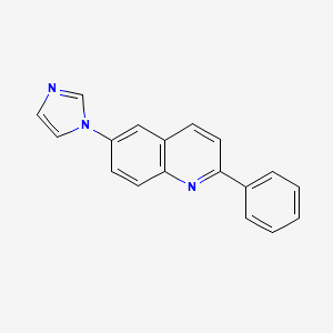 molecular formula C18H13N3 B13941697 6-(1H-imidazol-1-yl)-2-phenylQuinoline CAS No. 1004997-74-3