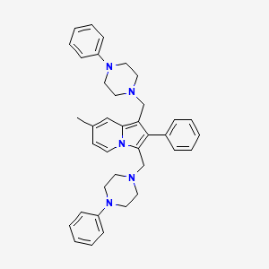 Indolizine, 1,3-bis((4-phenyl-1-piperazinyl)methyl)-7-methyl-2-phenyl-