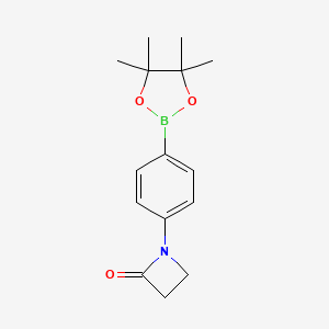 molecular formula C15H20BNO3 B13941770 1-(4-(4,4,5,5-Tetramethyl-1,3,2-dioxaborolan-2-yl)phenyl)azetidin-2-one 