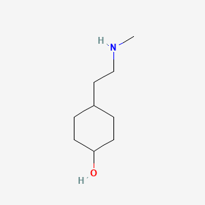 molecular formula C9H19NO B13941830 Cyclohexanol, 4-(2-methylaminoethyl)- CAS No. 63918-21-8