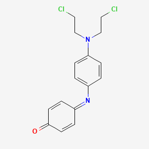 molecular formula C16H16Cl2N2O B13941836 p-Benzoquinoneimine, N-(p-(di-2''-chloroethylamino)phenyl)- CAS No. 64048-64-2