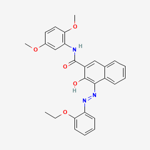 molecular formula C27H25N3O5 B13941889 2-Naphthalenecarboxamide, N-(2,5-dimethoxyphenyl)-4-[(2-ethoxyphenyl)azo]-3-hydroxy- CAS No. 61050-19-9