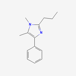 molecular formula C14H18N2 B13941904 1,5-Dimethyl-4-phenyl-2-propyl-1H-imidazole 