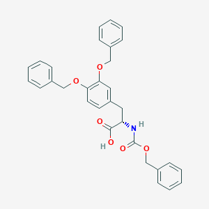 B1394194 (2S)-2-{[(benzyloxy)carbonyl]amino}-3-[3,4-bis(benzyloxy)phenyl]propanoic acid CAS No. 35591-10-7
