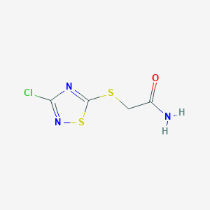 B1394199 2-(3-Chloro-1,2,4-thiadiazol-5-ylthio)acetamide CAS No. 36950-05-7