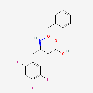 molecular formula C17H16F3NO3 B1394202 (R)-3-((苄氧基)氨基)-4-(2,4,5-三氟苯基)丁酸 CAS No. 767352-29-4