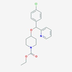 molecular formula C20H23ClN2O3 B1394206 Ethyl 4-((4-chlorophenyl)(pyridin-2-yl)methoxy)piperidine-1-carboxylate CAS No. 207726-35-0