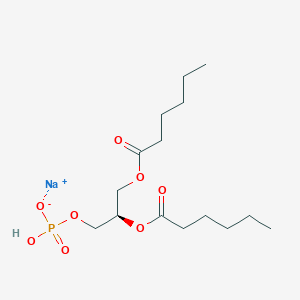 B1394215 Sodium (2R)-2,3-bis(hexanoyloxy)propyl hydrogen phosphate CAS No. 321883-53-8