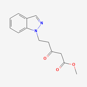 molecular formula C13H14N2O3 B1394218 5-Indazol-1-yl-3-oxo-pentanoic acid methyl ester CAS No. 1229627-06-8