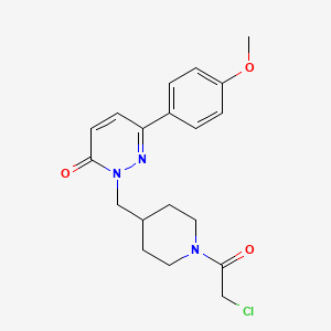 molecular formula C19H22ClN3O3 B1394219 2-[1-(2-氯乙酰)-哌啶-4-基甲基]-6-(4-甲氧基苯基)-2H-哒嗪-3-酮 CAS No. 1229626-96-3