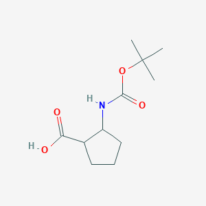 B139422 2-((tert-Butoxycarbonyl)amino)cyclopentanecarboxylic acid CAS No. 127057-07-2