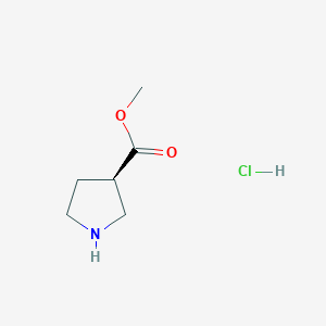molecular formula C6H12ClNO2 B1394222 (R)-methyl pyrrolidine-3-carboxylate hydrochloride CAS No. 874964-22-4