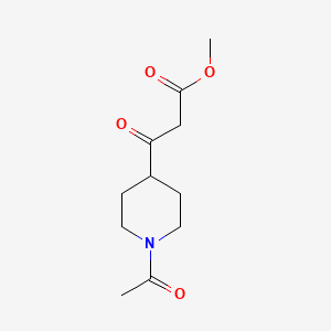 molecular formula C11H17NO4 B1394223 Methyl 3-(1-acetylpiperidin-4-yl)-3-oxopropanoate CAS No. 1083229-82-6