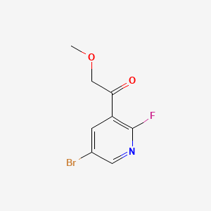 molecular formula C8H7BrFNO2 B13942281 1-(5-Bromo-2-fluoro-3-pyridinyl)-2-methoxyethanone 