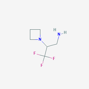 B1394231 2-(Azetidin-1-yl)-3,3,3-trifluoropropan-1-amine CAS No. 1263279-91-9