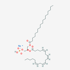 B1394232 Sodium (2R)-2-{[(5Z,8Z,11Z,14Z)-icosa-5,8,11,14-tetraenoyl]oxy}-3-(octadecanoyloxy)propyl hydrogen phosphate CAS No. 322647-61-0