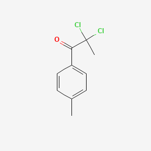 molecular formula C10H10Cl2O B13942352 2,2-Dichloro-1-(4-methylphenyl)propan-1-one CAS No. 57169-52-5