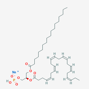 B1394237 Sodium (2R)-2-{[(4Z,7Z,10Z,13Z,16Z,19Z)-docosa-4,7,10,13,16,19-hexaenoyl]oxy}-3-(octadecanoyloxy)propyl hydrogen phosphate CAS No. 474943-30-1