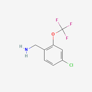molecular formula C8H7ClF3NO B1394243 4-氯-2-(三氟甲氧基)苄胺 CAS No. 1261605-72-4