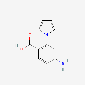 molecular formula C11H10N2O2 B13942436 4-Amino-2-(1H-pyrrol-1-yl)benzoic acid 