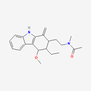 Acetamide, N-[2-(3-ethyl-2,3,4,9-tetrahydro-4-methoxy-1-methylene-1H-carbazol-2-yl)ethyl]-N-methyl-