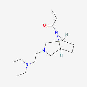 3-(2-(Diethylamino)ethyl)-8-propionyl-3,8-diazabicyclo(3.2.1)octane